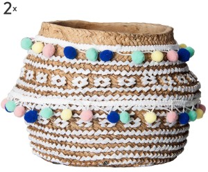 Komplet 2 osłonek na doniczkę „Colores”, Ø 25, wys. 18,5 cm