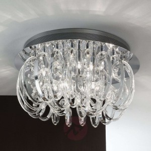 Kunsztowna szklana lampa sufitowa FARINA