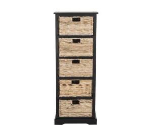 Szufladnik „Vedette Black”, 34 x 43 x 117 cm