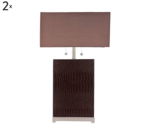 Komplet 2 lamp stołowych „Hooper”, 45 x 20 x 75 cm