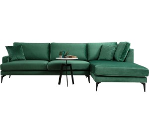 Sofa narożna, prawostronna „Papira Green”, 90 x 283 x 88 cm