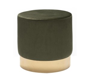 Puf „Barok Green”, Ø 40, wys. 40 cm