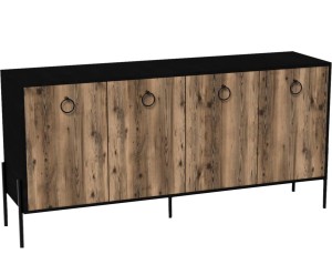 Konsola „Juno Black & Walnut”, 40,5 x 160 x 78,8 cm