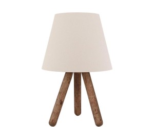 Lampa stołowa „Vince White & Walnut”, Ø 29, wys. 33 cm