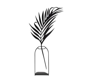 Dekoracja „Flowerpot 4”, 1,5 x 20 x 37 cm