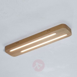 Neele – lampa sufitowa LED z drewna dębowego