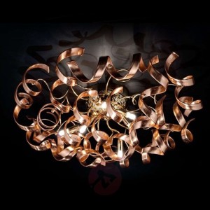 Urocza lampa sufitowa Copper, miedź