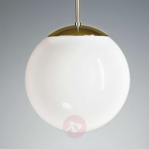 Lampa wisząca z opalową kulą 40 cm mosiądz
