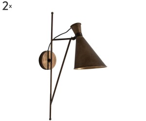 Komplet 2 kinkietów „Reken”, 32,5 x 17,5 x 69 cm