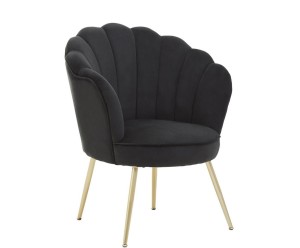Fotel „Ovala Black”, 67 x 74 x 86 cm