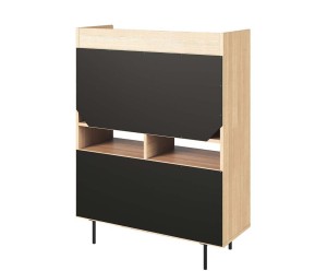 Sekretarzyk „Lime Oak-Black”, 40 x 104 x 138 cm