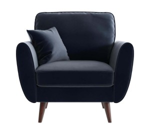 Fotel „Auteuil uni Bleu Marine Velouté”, 93 x 87 x 84 cm