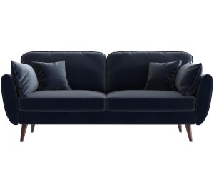 Sofa 3-osobowa „Auteuil Uni Bleu Marine”, 93 x 192 x 84 cm