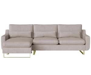 Sofa narożna lewostronna „Monceau Taupe”, 162 x 258 x 88 cm