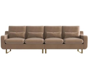 Sofa 4-osobowa „Monceau Uni Sable”, 92 x 284 x 88/66 cm