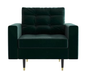 Fotel „Aldo Bottle Green”, 92 x 96 x 90 cm