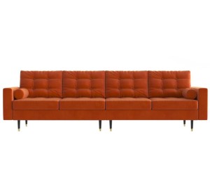 Sofa 4-osobowa „Aldo Orange”, 92 x 274 x 90 cm