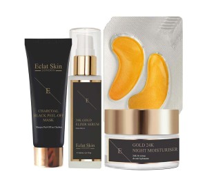 Komplet 4 kosmetyków „24K Gold Elixir & 24K Gold Night & 24K Gold Hydro-Gel & Charcoal Black”, poj.,