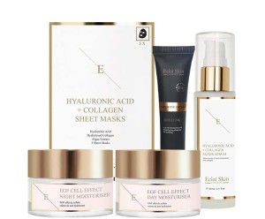 Komplet kosmetyków „Egf Cell Effect & Hyaluronic Acid & Collagen Mask & 24K Gold”, poj. 2 x 50 ml 6,