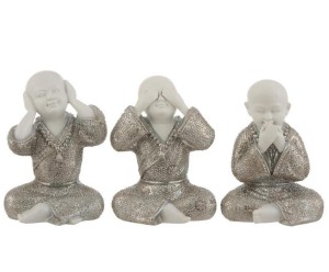 Komplet 3 dekoracji „Monk”, 16 x 10,5 x 10 cm