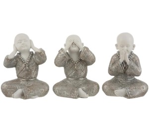 Komplet 3 dekoracji „Monk”, 21 x 16,5 x 14 cm