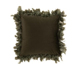 Poduszka dekoracyjna „Feathers Khaki”, 13 x 45 x 45 cm