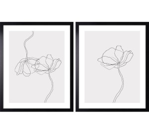 Komplet 2 dekoracji ściennych „Remote working No°1”, 43 x 53 x 3 cm
