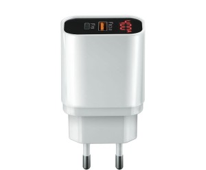 Ładowarka Rapid Double Port C+1 USB „Yves”, 3,2 x 3,6 x 7,5 cm