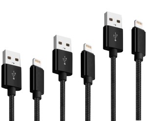 Komplet 3 kabli USB Lightning „Noir”
