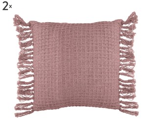 Komplet 2 poszewek „Vaffel Pink”, 45 x 45 cm