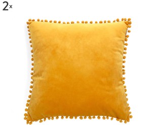 Komplet 2 poszewek „Arma Mustard”, 45 x 45 cm