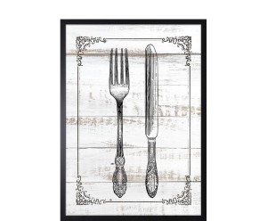 Dekoracja ścienna „Rustic dining room No°19”, 53 x 73 x 3 cm