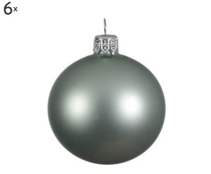 Komplet 6 bombek choinkowych „Plain Matt V”, Ø 8 cm