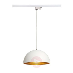 Lampa wisząca FORCHINI M do szyny 3-faz. bi.-złot.