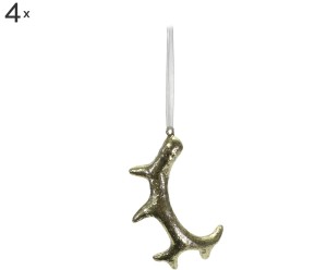 Komplet 4 ozdób choinkowych „Geweih”, 8,5 cm