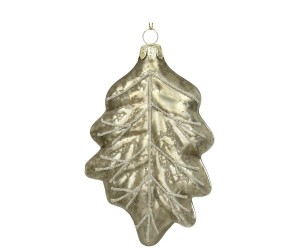 Ozdoba choinkowa „Leaf Champagne”, 2,5 x 8,5 x 14 cm