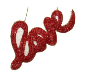 Ozdoba choinkowa „Love”, 1,5 x 15,5 x 7,5 cm