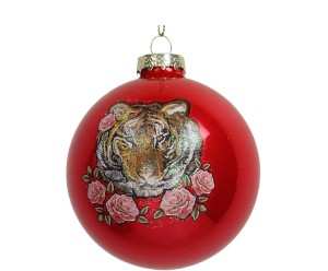 Bombka choinkowa „Tiger Red”, Ø 8 cm