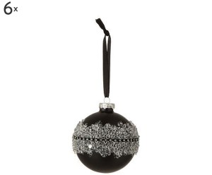 Komplet 6 dekoracji choinkowych „Susa Ball”, Ø 8, wys. 8 cm