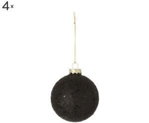 Komplet 4 dekoracji choinkowych „Stars Ball”, Ø 10, wys. 10 cm
