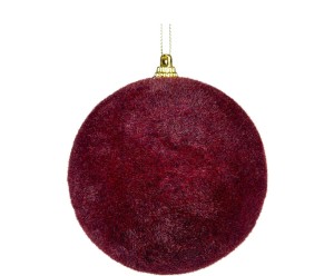 Bombka choinkowa „Flock Burgundy”, Ø 10 cm