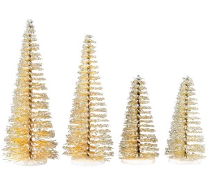 Komplet 4 dekoracji świątecznych „Trees Gold”