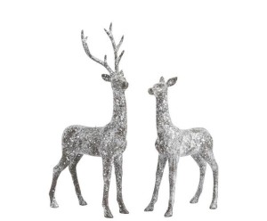 Komplet 2 dekoracji „Deer”, 7 x 16 x 37 cm