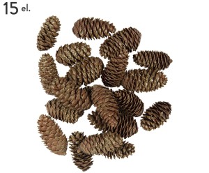 Komplet 15 szyszek dekoracyjnych „Thérèse”, dł. 7-9 cm
