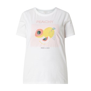T-shirt PLUS SIZE z bawełny ekologicznej model ‘Carreli’