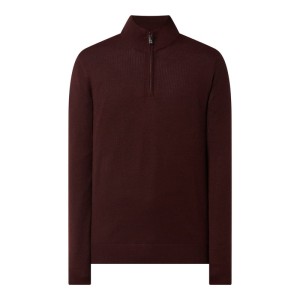 Bluza z kołnierzem z mieszanki wełny