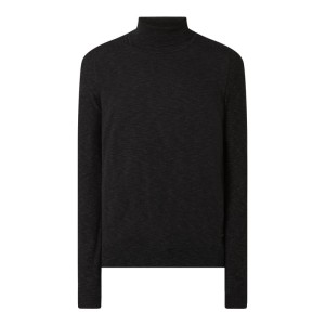 Sweter z wywijanym kołnierzem z bawełny model ‘Kamyore’