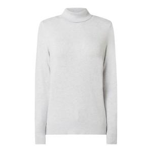 Sweter z wywijanym kołnierzem z mieszkanki wiskozy