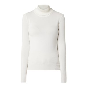 Sweter z wywijanym kołnierzem z mieszkanki wiskozy