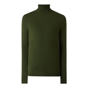 Sweter z wywijanym kołnierzem z domieszką kaszmiru